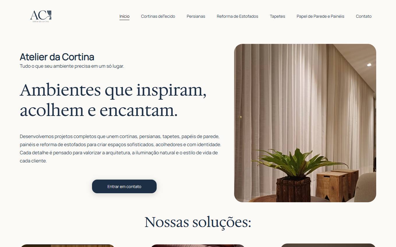 Home do site do Atelier da Cortina
